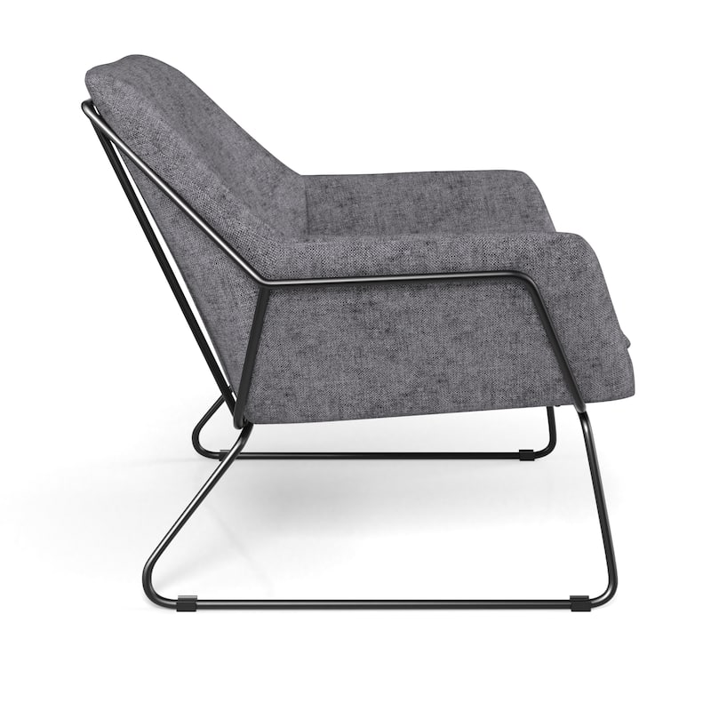 Concord Fabric Accent Chair with Black Powder Coated Sled Base