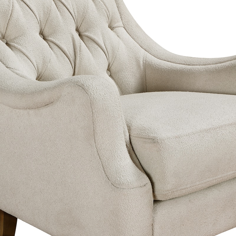 Vinca Boucle Fabric Accent Chair