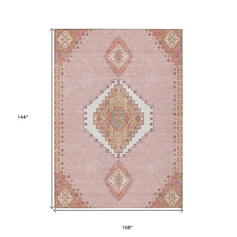 HomeRoots Oriental Traditional Rectangle Outdoor Rug
