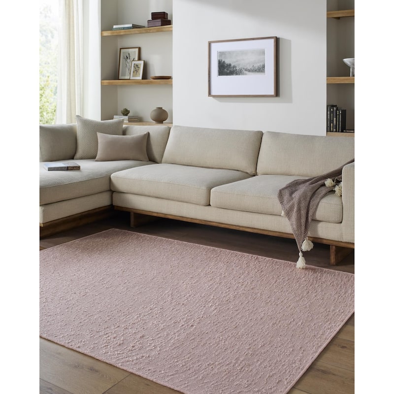 Livabliss Lush Farmhouse Area Rug - Blush - 2' x 3'