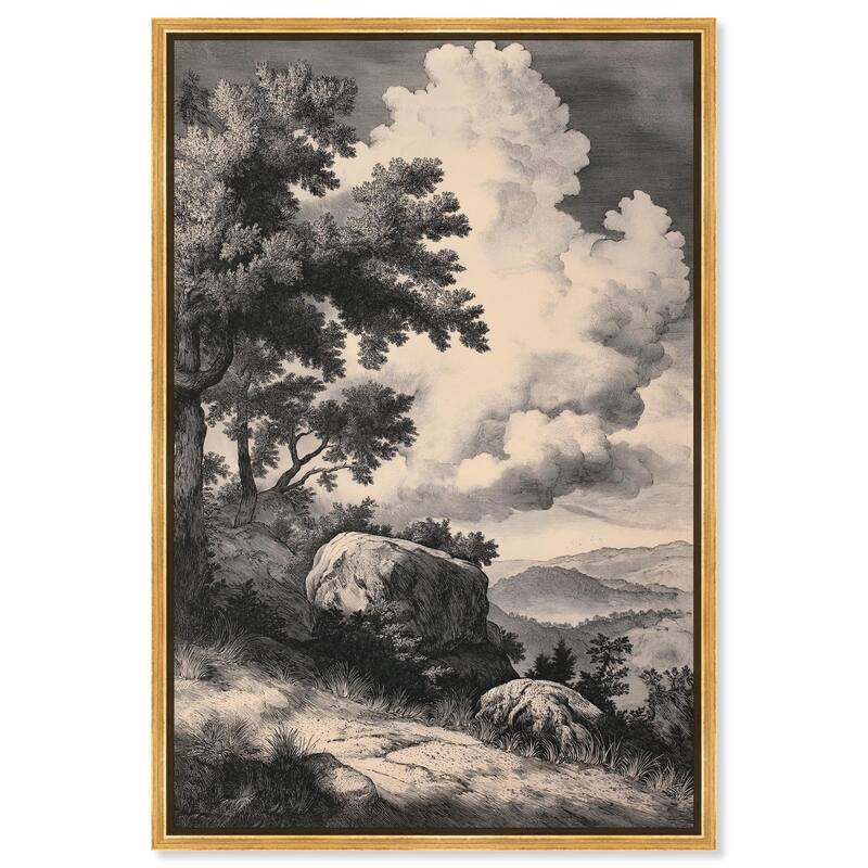 Chiaroscuro Cliffs Canvas by Art Remedy - Gold - 24" x 36"