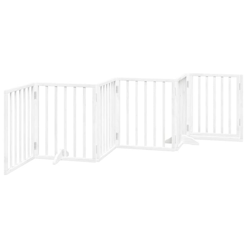 vidaXL Dog Gate Foldable Poplar Wood