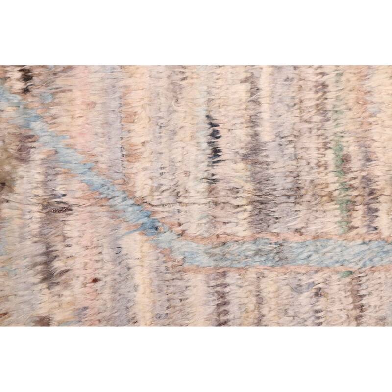 ECARPETGALLERY Hand-knotted Pak Finest Marrakesh Light Blue, Light Grey Wool Rug - 9'1 x 9'10