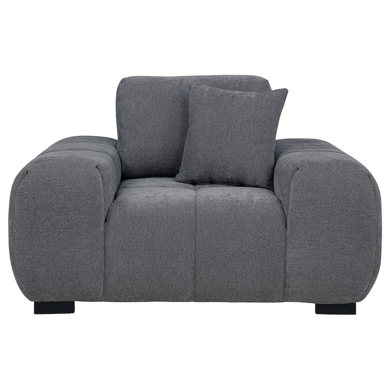 Octavia Upholstered Track Arm Accent Chair - 54.75" x 41"x 35.5"