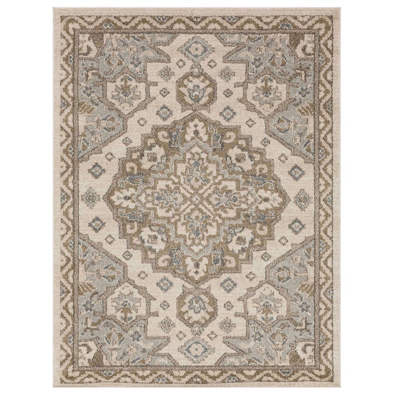 Mohawk Home Laughton Traditional Medallion Area Rug - 1' 11" x 10' - Grey - Runner