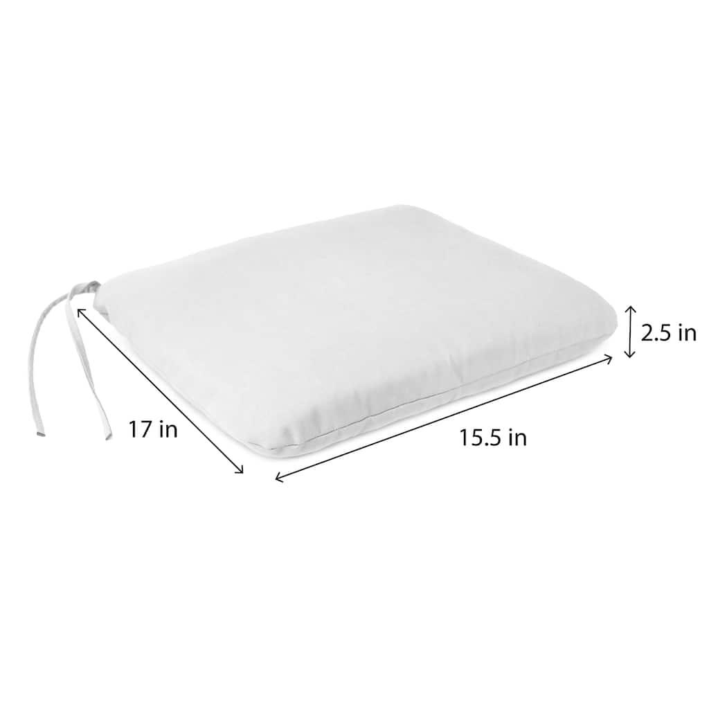 17" x 16" Outdoor Seat Cushion with Ties - Set of 2 - 15.5'' L x 17'' W x 2.50'' H