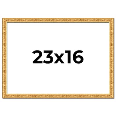 23x16 Frame Gold Real Wood Picture Frame Width 1 inches | Interior