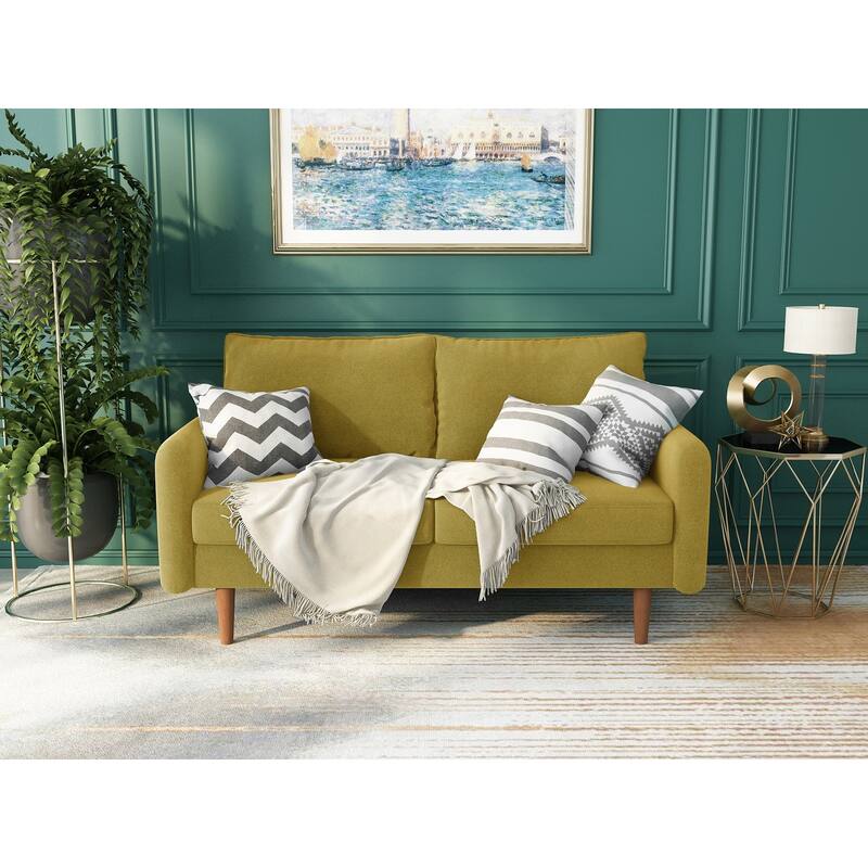58'' Velvet Square Arm Loveseat