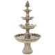 preview thumbnail 12 of 11, Sunnydaze 4-Tier Grand Courtyard Garden Water Fountain - Earth Finish - 80-Inch Brown