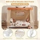 preview thumbnail 20 of 18, Gymax Twin Size House Floor Bed w/ TentWood Bed Frame w/ Roof Window &
