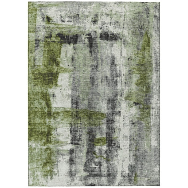 HomeRoots Abstract Transitional Rectangle Outdoor Rug