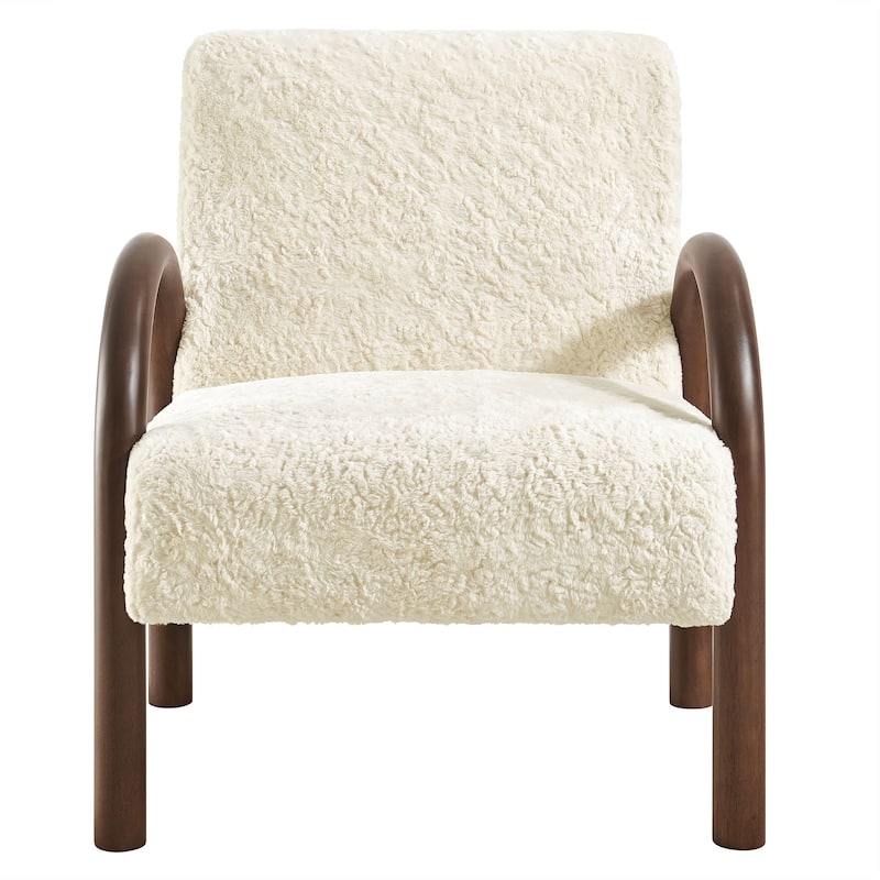 Lunet Faux Shearling Accent Armchair