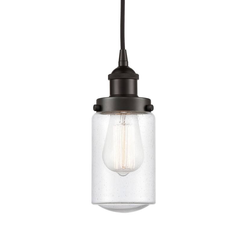 Innovations Lighting 616-1PH-10-5 Dover Pendant Dover 5" Wide Mini - Oil Rubbed Bronze / Seedy
