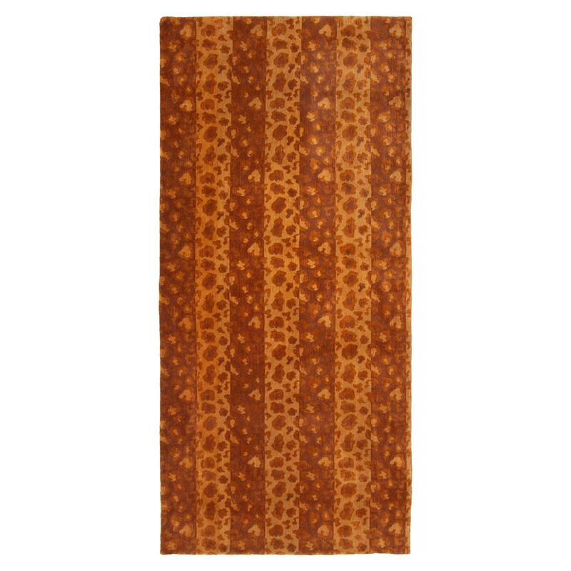 ECARPETGALLERY Hand-knotted Opulence Copper Wool Rug - 4'1 x 9'0 - Dark Copper - 4'1 x 9'0