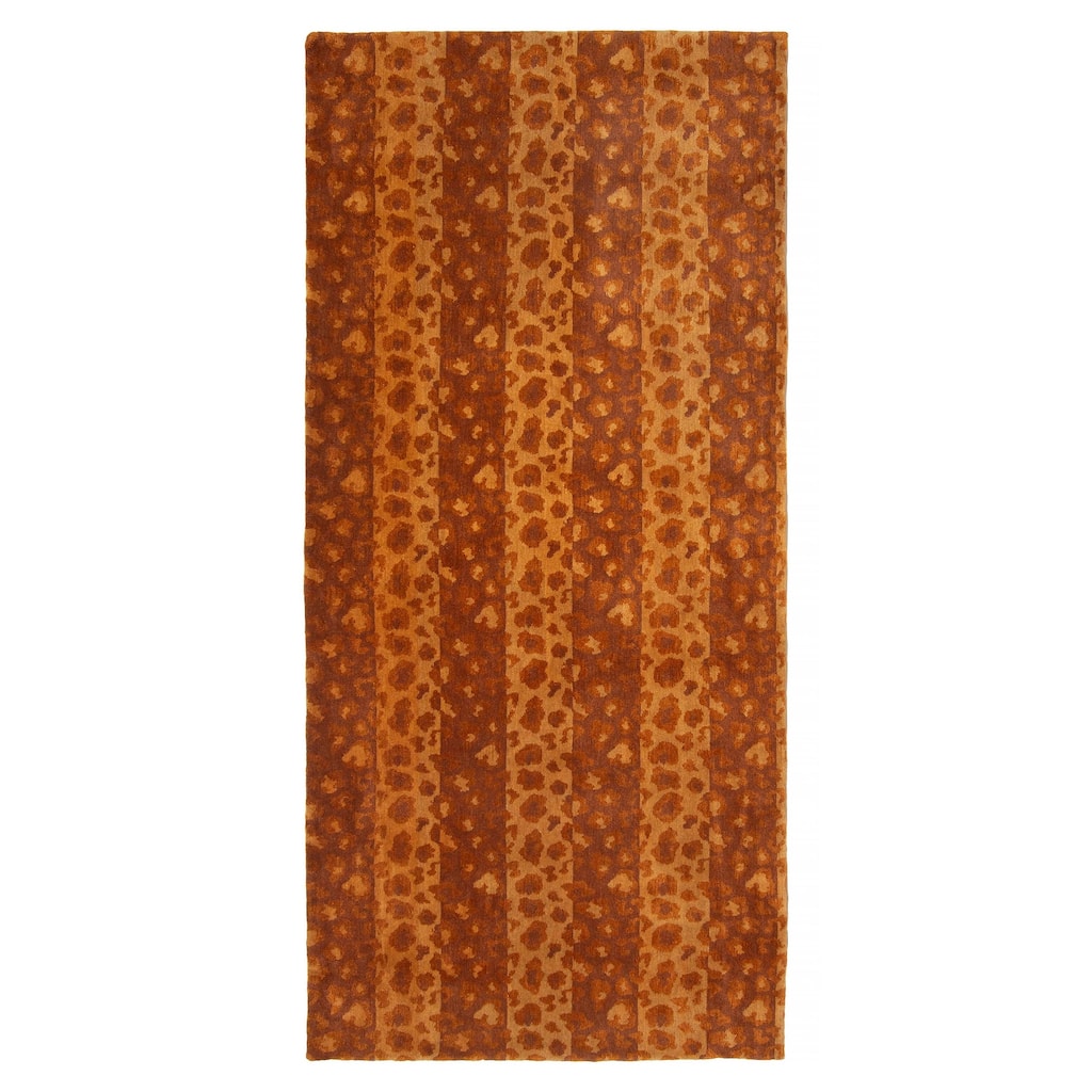 ECARPETGALLERY Hand-knotted Opulence Copper Wool Rug - 4'1 x 9'0