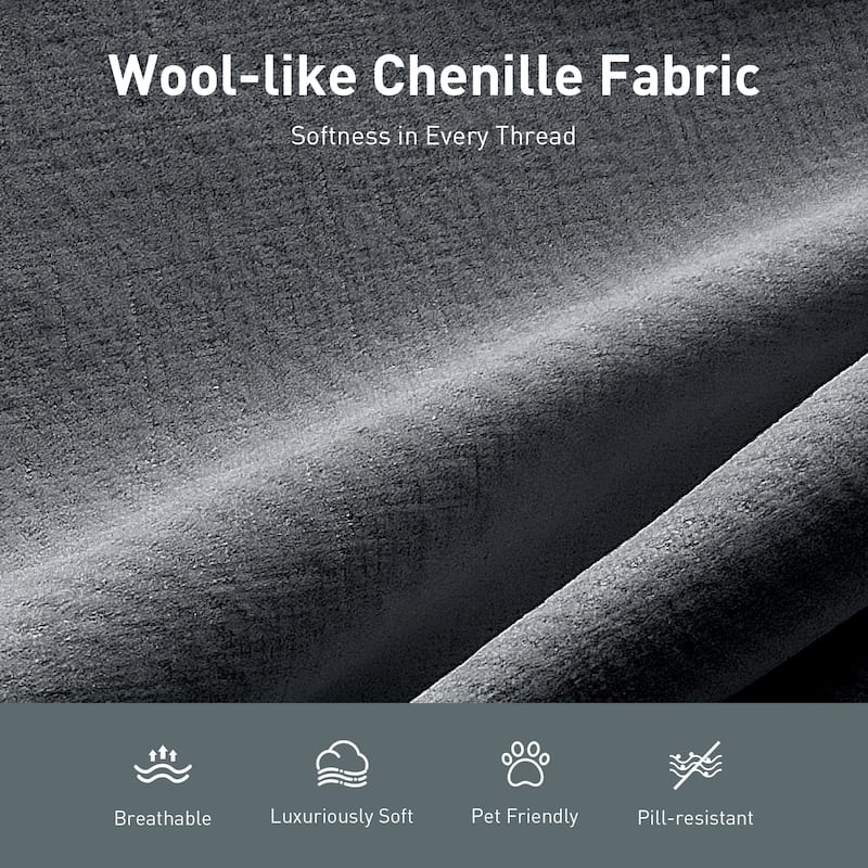 MAISON ARTS Chenille & Corduroy Modular Sectional Sofa Set, Comfy 5/6/7-Seat Living Room Couch with 3-Seater or Loveseat