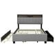 preview thumbnail 3 of 7, Bookcase Bed with Drawers, Flip-top Headboard Storage Bed USB Sets