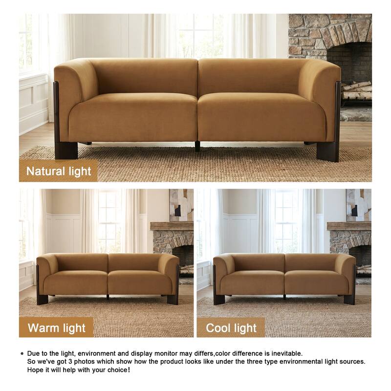 81" Modern Deep Seat Tuxedo Arms Sofa for Living Room