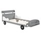 preview thumbnail 30 of 34, Car-Shaped Platform Bed Pine Wood Platform Bed with Headboard and Footboard Storage Shelves for Girls, Boys Bedroom