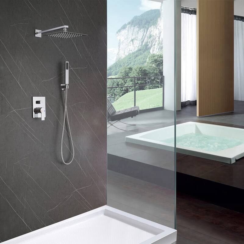 Pressure Balanced Complete Shower System With Rough-In Valve - Chrome