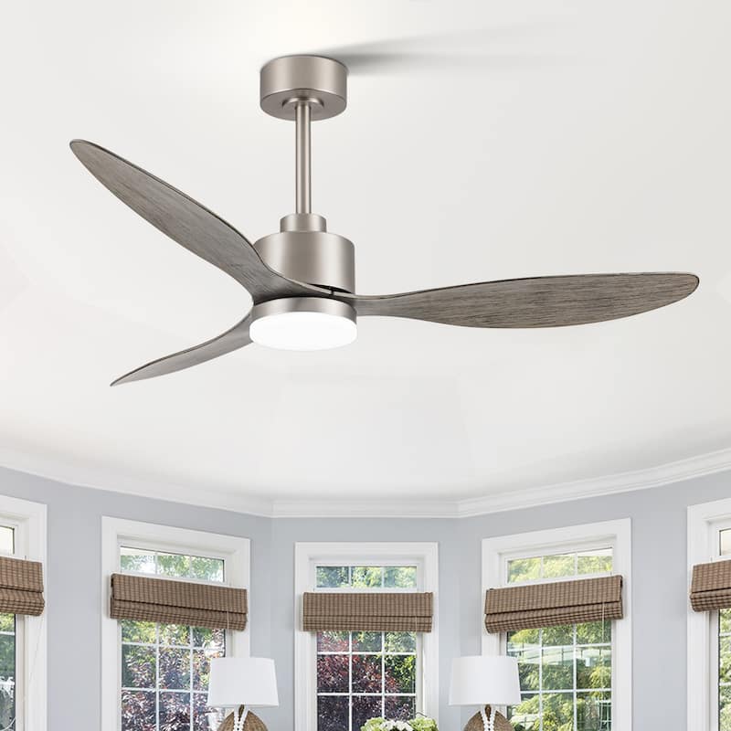 52"/42" Black/Gold LED Ceiling Fan with Lights Remote(3-Blade)