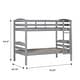 preview thumbnail 10 of 92, Walker Edison Solid Wood Convertible Twin-over-Twin Bunk Bed
