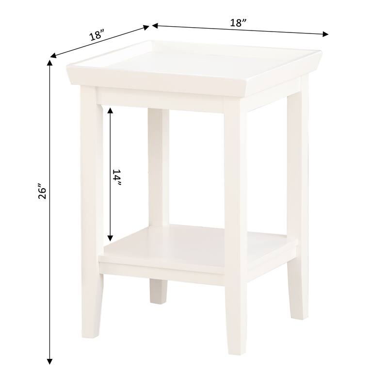 Convenience Concepts Ledgewood End Table with Shelf