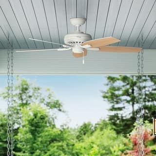 Hunter 52" Newsome Outdoor Ceiling Fan with Pull Chain, Damp Rated
