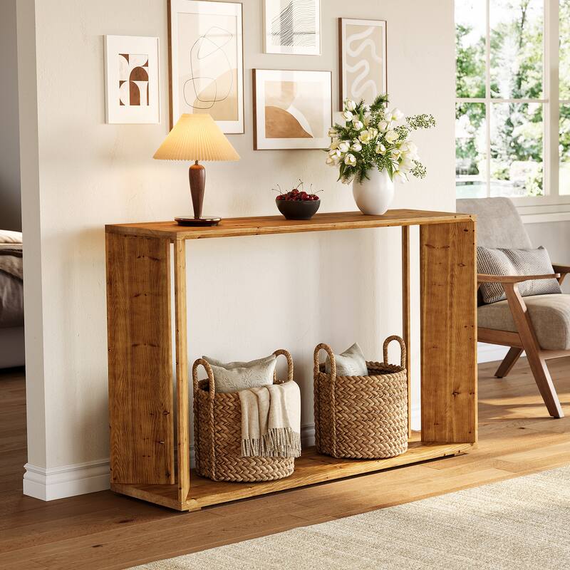 55 Inch Farmhouse Entryway Table Indoor for Foyer, Hallway
