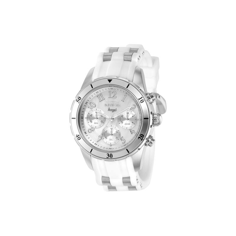 Invicta Women's 37347 Angel Quartz Chronograph White Dial Watch