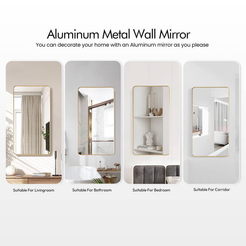 Mutriku Rectangle Aluminum Framed Wall Mount Mirror