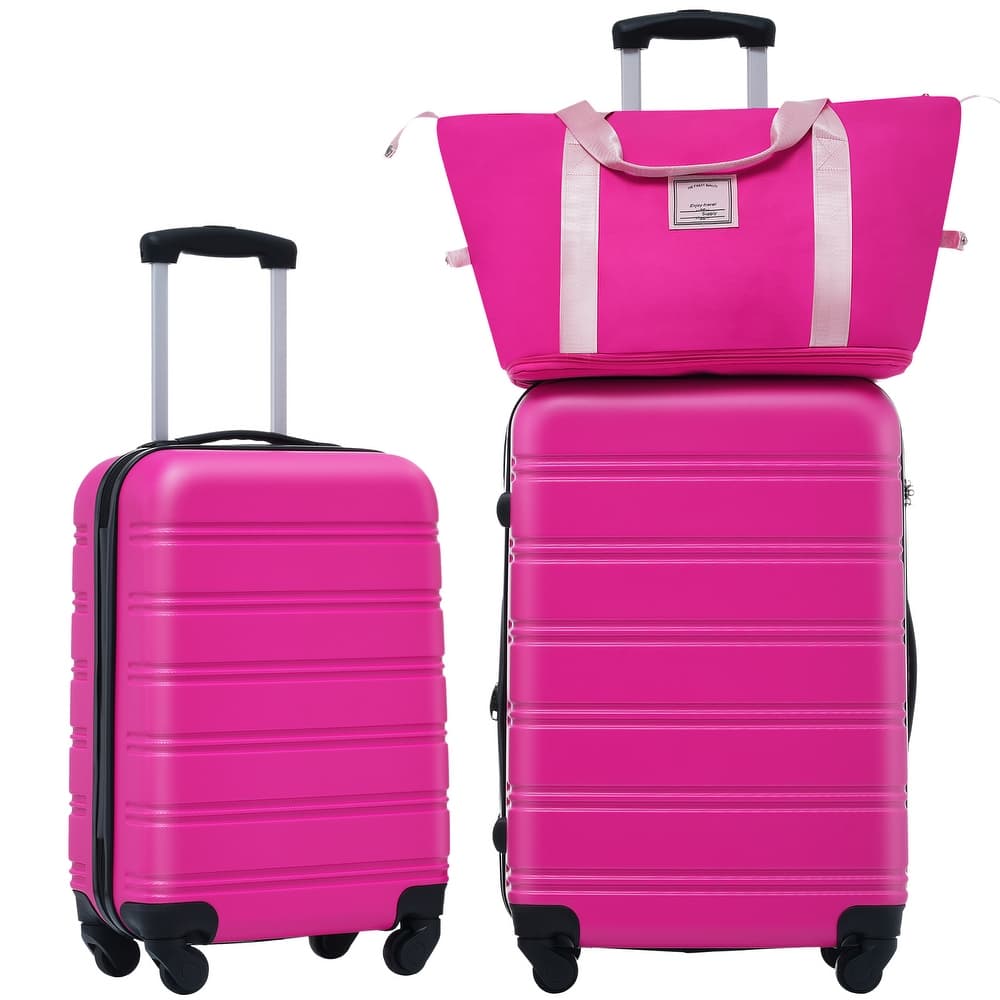 Luggage Sets 2 Piece Carry On Luggage w/Wheels and TSA Lock & Duffel Bags, Hard Shell Suitcases Lightweight Checked, Woman Men