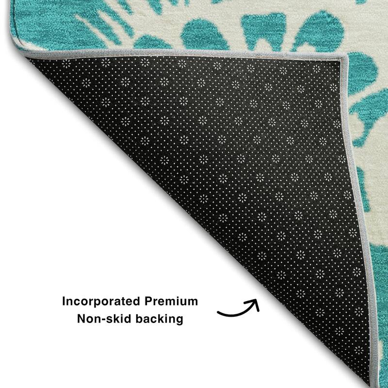 Premium Washable Super Soft Modern Floral Mayfield Rug