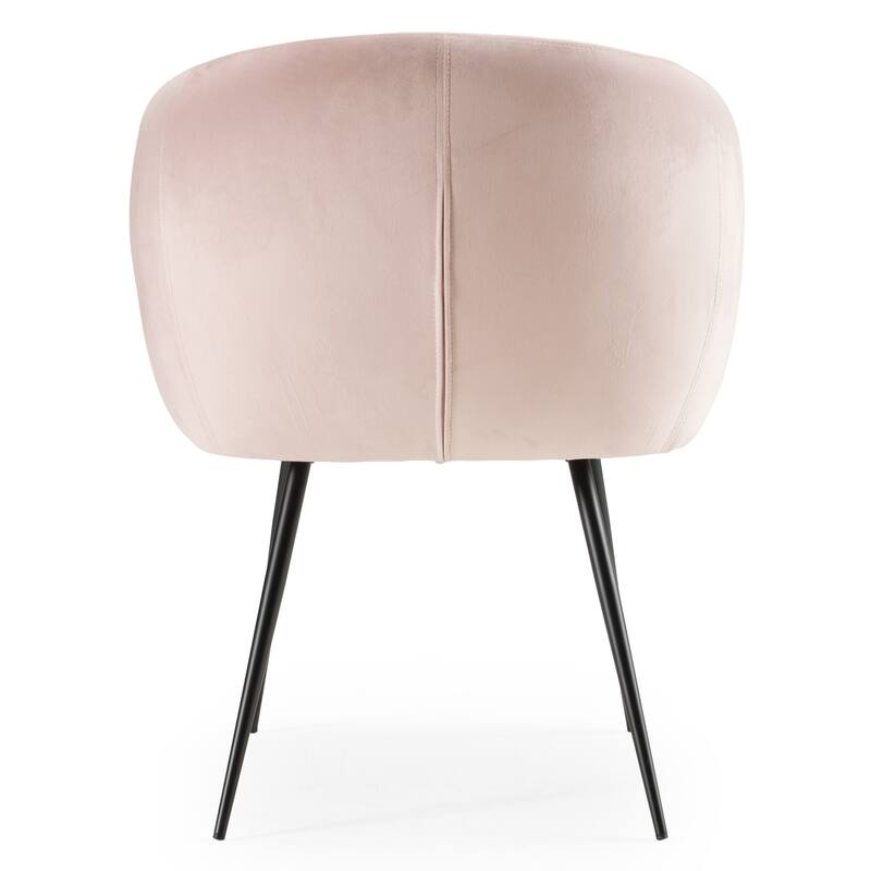 Modrest Luzerne Modern Pink Velvet Dining Chair