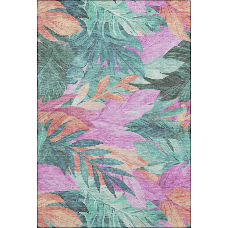 Premium Washable Super Soft Tropical Floral Mayfield Rug