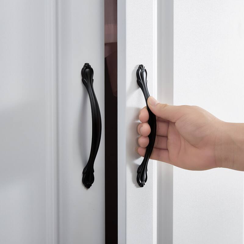 4 Door Armoire Wardrobe Closet with Drawer and Hanging Rod, Wooden Black Bedroom Armoire Closet, 70.87" H x 61.42" W x 20.47" D