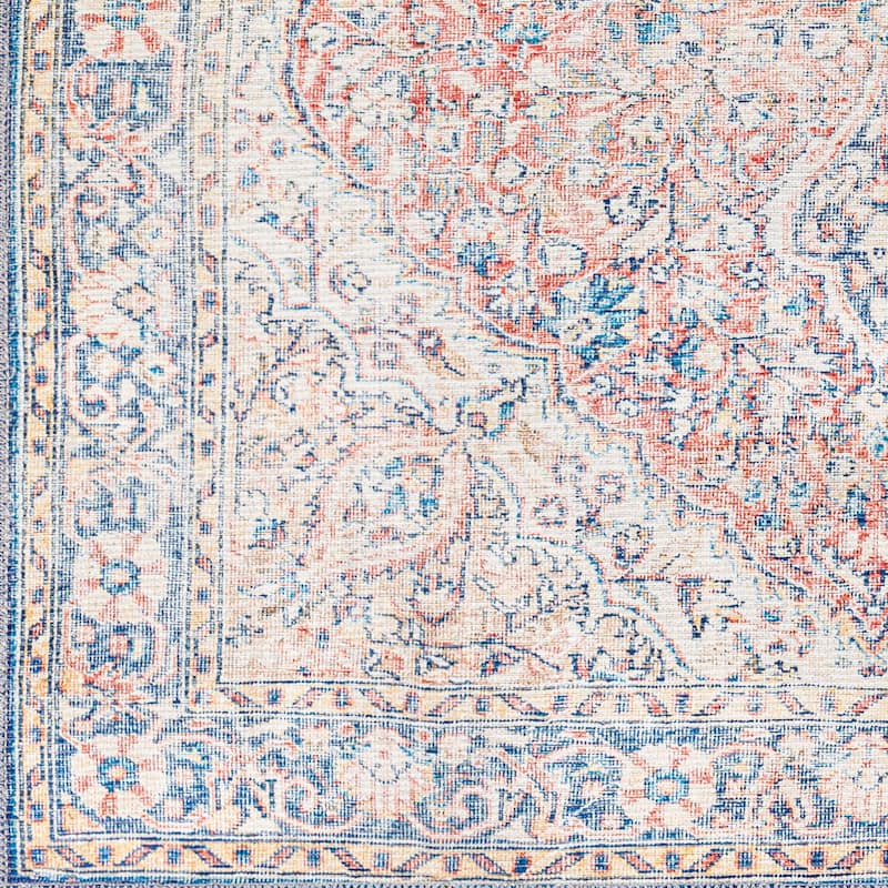 Livabliss Traditional Colin Medallion Washable Area Rug