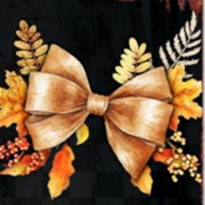 HomeRoots 72" Black Gold And Orange Solid Wood Welcome Porch Sign