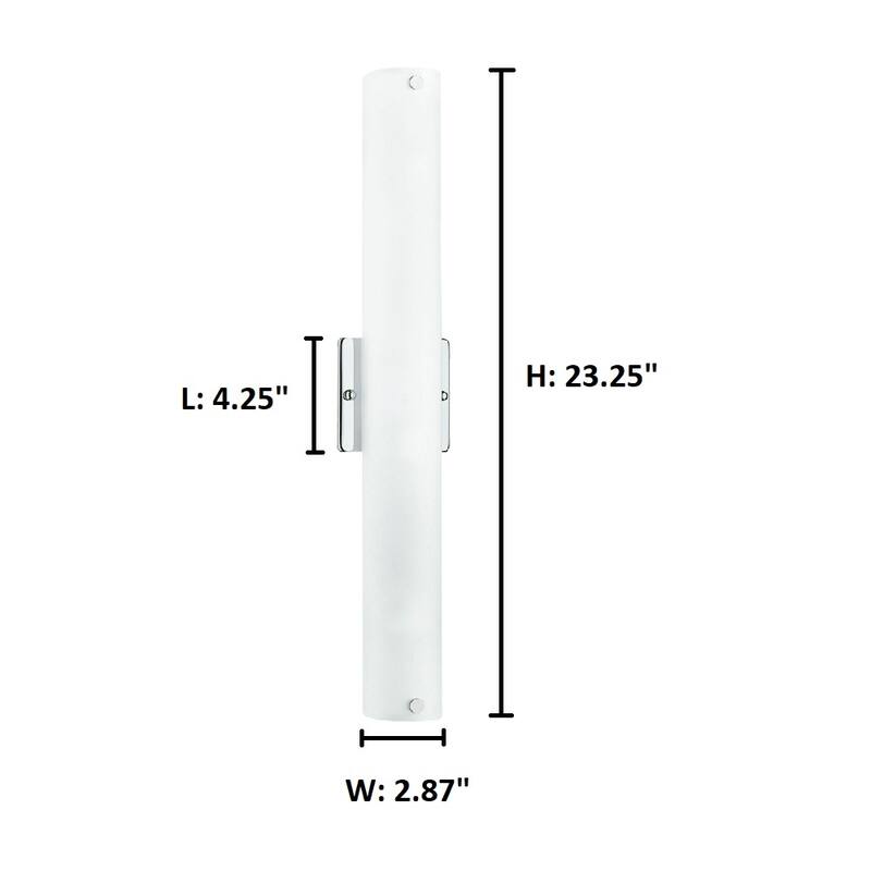 Eglo Mono 3 x 40W Vanity Light with Chrome Finish and Satin Glass - Chrome