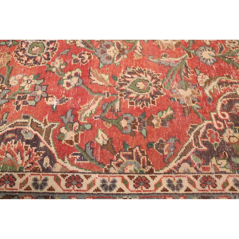 ECARPETGALLERY Hand-knotted Antalya Vintage Red Wool Rug - 9'8 x 13'1