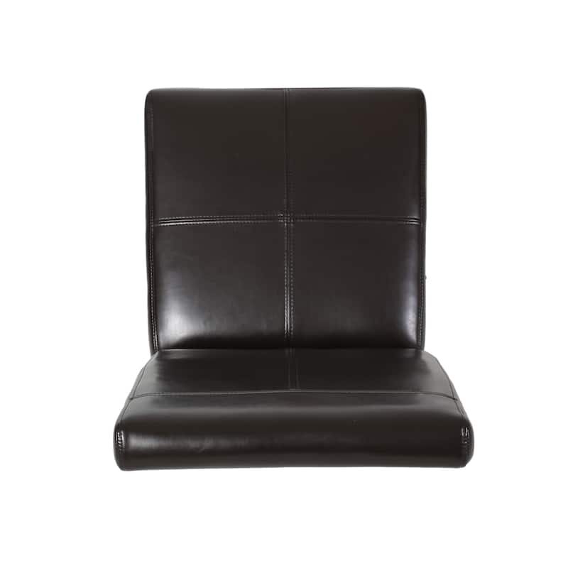 T-stitch Chocolate Brown Bonded Leather Dining Chair (Set of 4) by Christopher Knight Home
