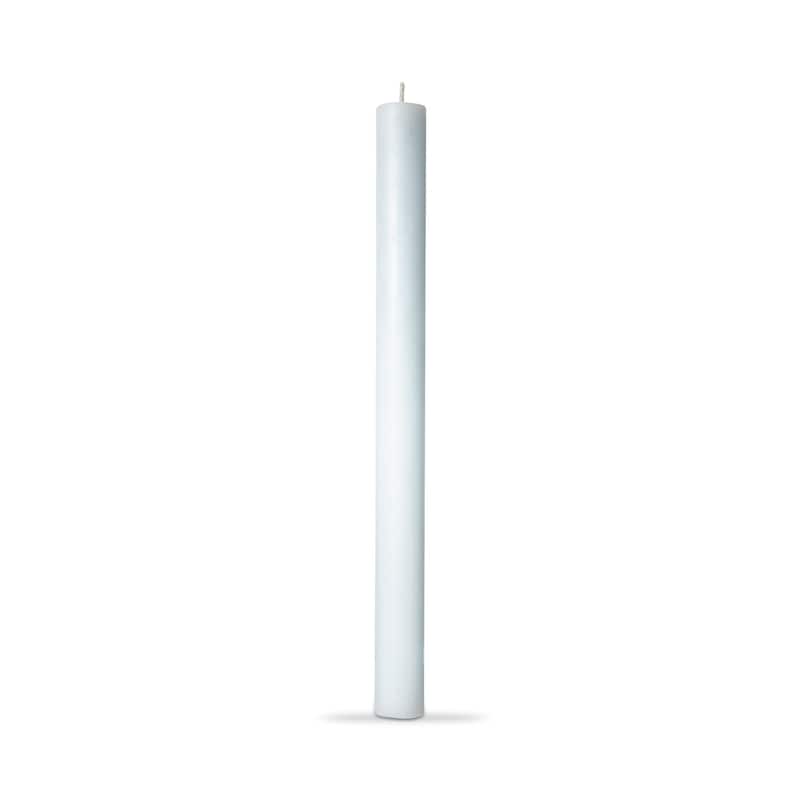 Color Studio 10" Straight Taper Unscented Smokeless Paraffin Wax Candle Light Blue, Burn Time 10 hrs. Set 12