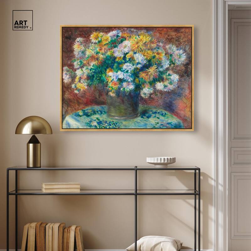 Renoir Chrysanthemum Canvas by Art Remedy