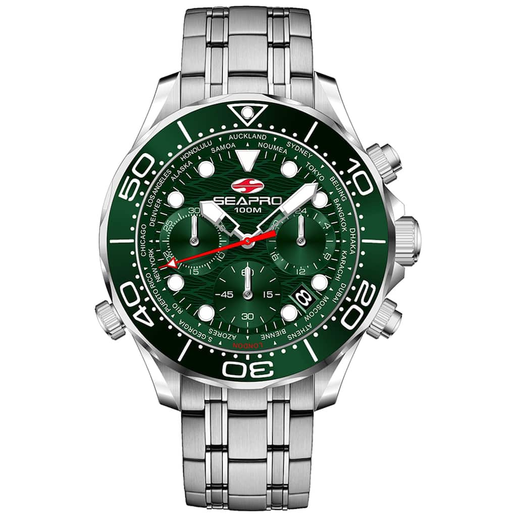 Seapro Men's Mondial Timer Green Dial Watch - SP0155 - 6 (36)
