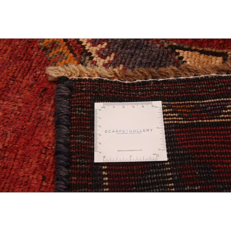 ECARPETGALLERY Hand-knotted Melis Vintage Red Wool Rug - 4'4 x 14'4