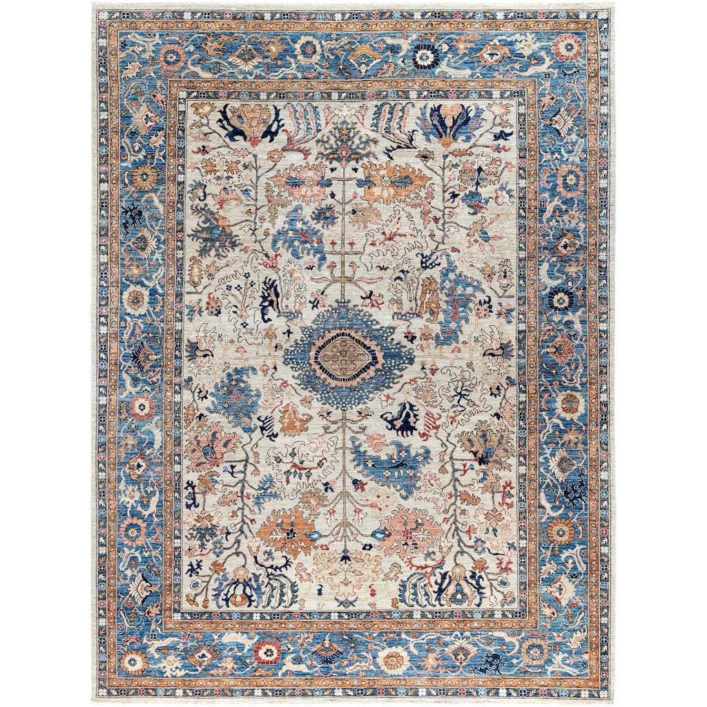 Serapi One-of-a-Kind Hand-Knotted Area Rug - Ivory - 8' 11" x 11' 11"
