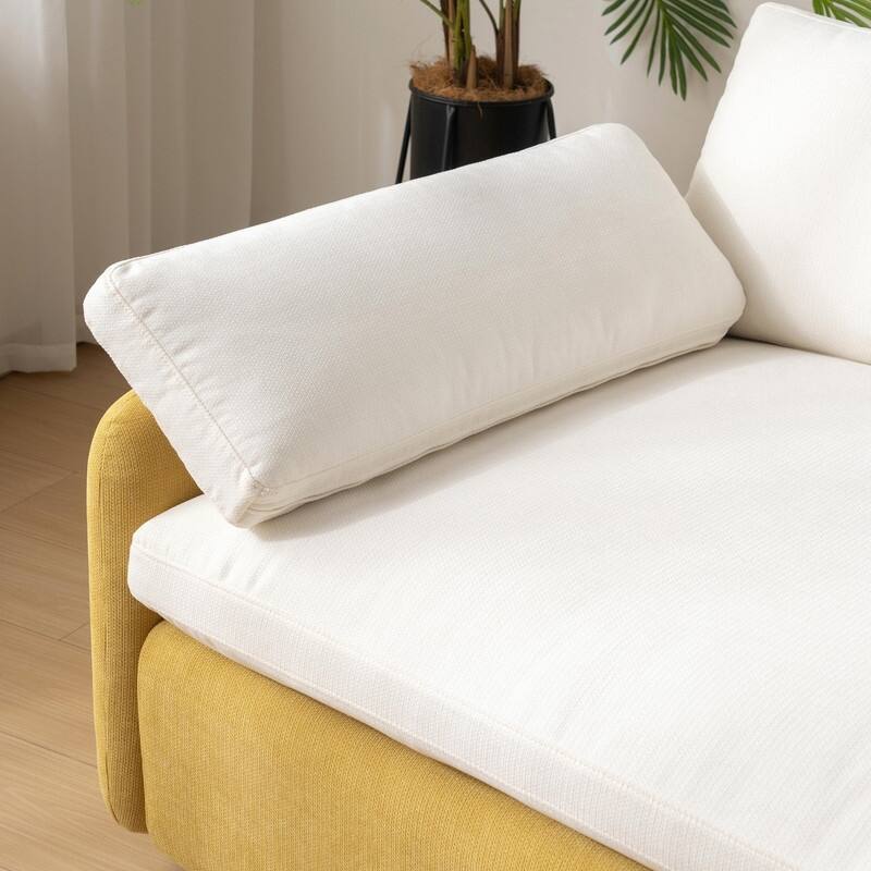 50" Oversized Chenille Accent Chair, Wide Deep Seat Upholstered Armchair with Pillows