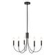 preview thumbnail 12 of 34, 5-Light Rustic Candlestick Hanging Linear Chandelier Lighting Fixture for Kitchen Island