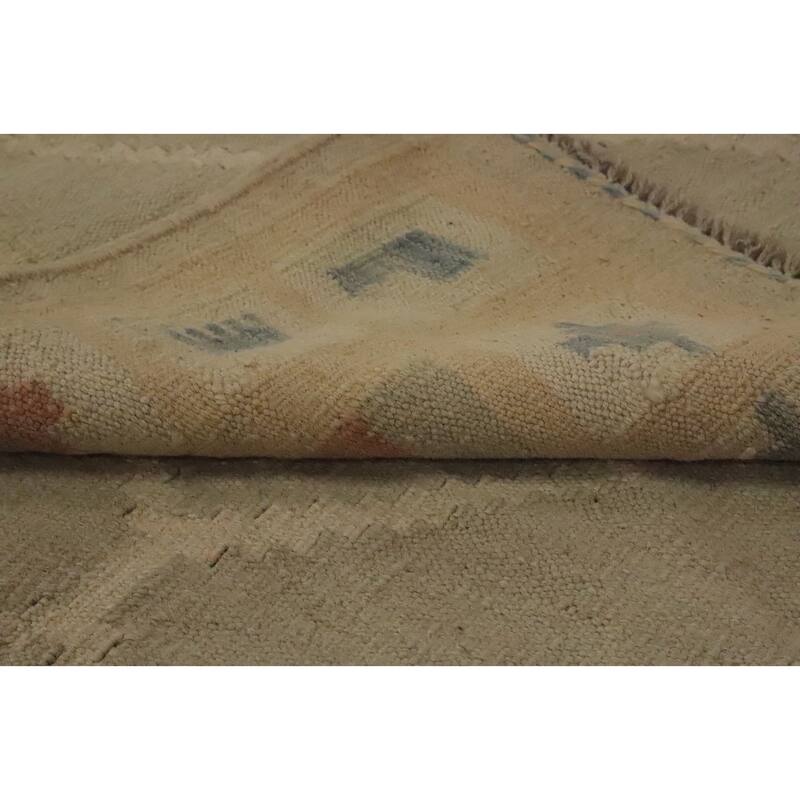Hand Woven Oriental 100% Wool Carpet Southwestern Tribal Greys & Charcoal Kilim Area Rug - 5' 11'' X 4' 0''