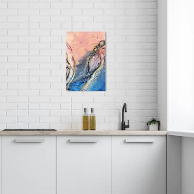 Wynwood Studio Abstract Abstract Layers I Pink and Light Pink Modern & Contemporary Wall Art Canvas Print